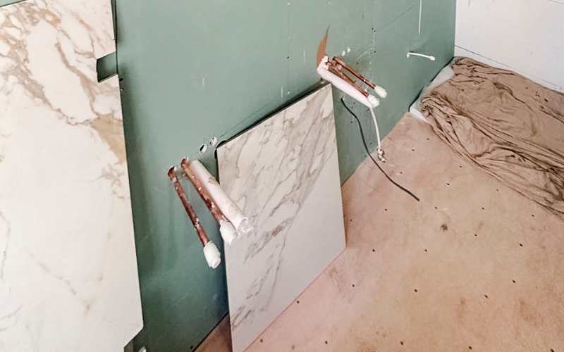 Bathroom Plumbing and Electrical Work