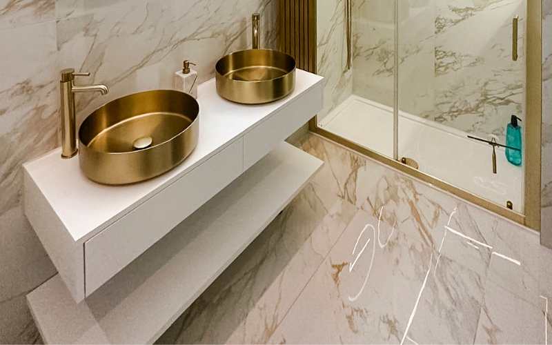 Installation of bathroom fixtures