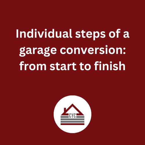 Individual steps of an Edinburgh garage conversion from start to finish