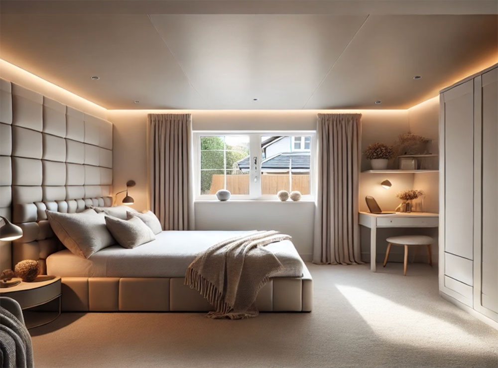 Garage conversion idea bedroom