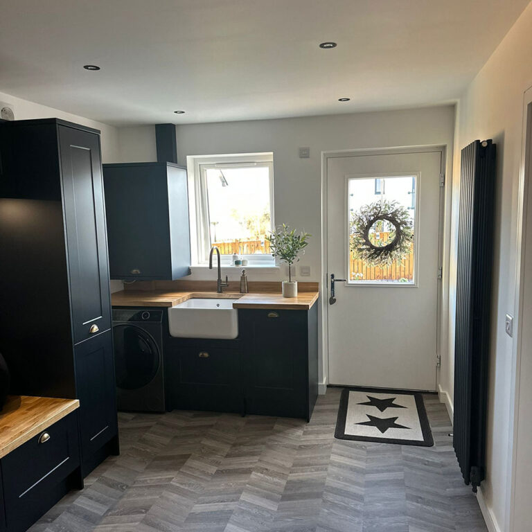 Edinburgh garage conversion example utility room