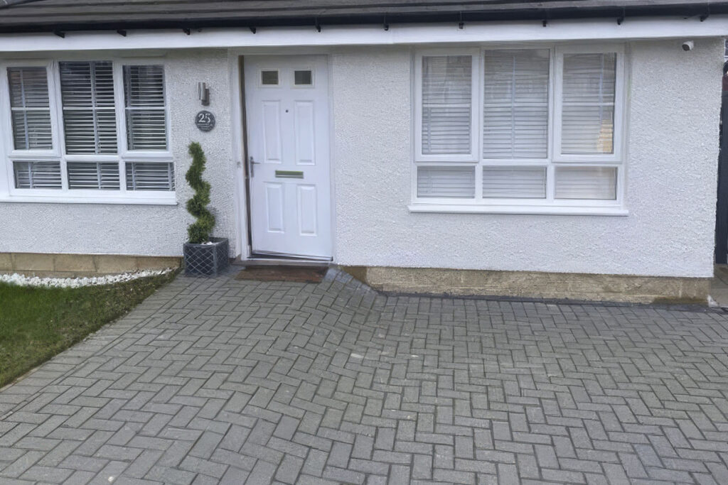 Exterior finish of a garage conversion