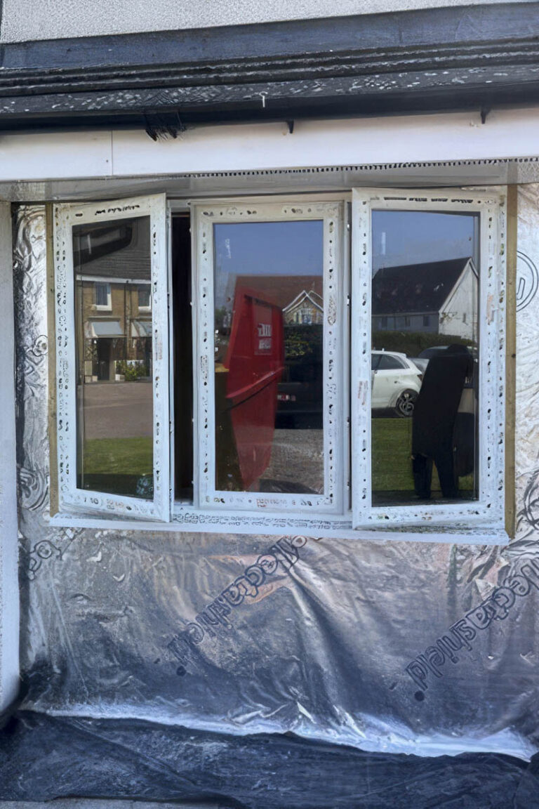 Installing a window in a garage conversion
