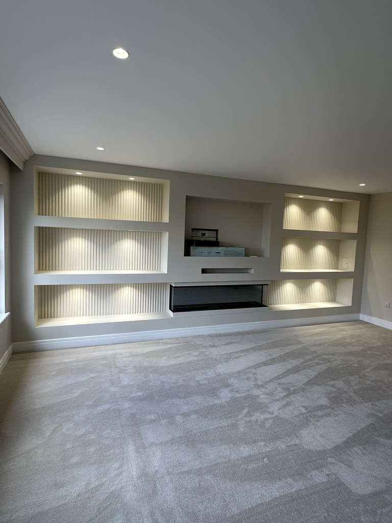 Media Wall Garage Conversion